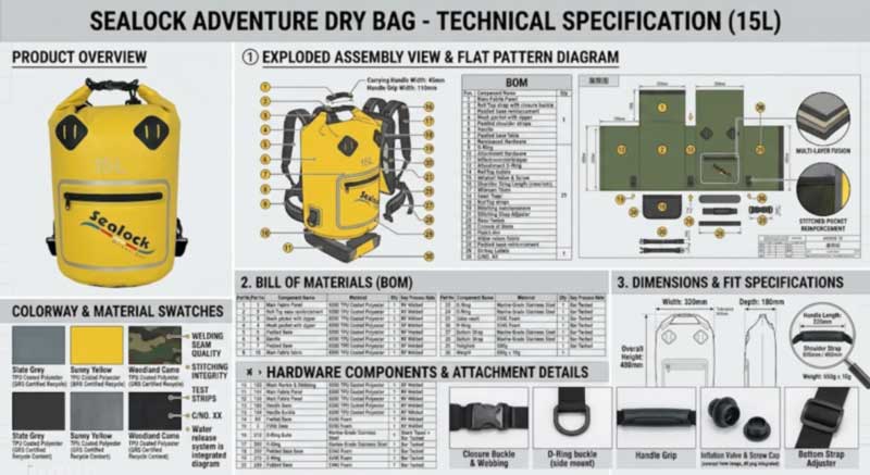 Tech Pack pre vodotesnú tašku – čo špecifikovať